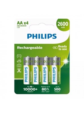 Pack de 4 Pilas AA Philips...